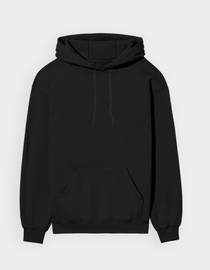 Unisex Regular Fit Solid Hoodie
